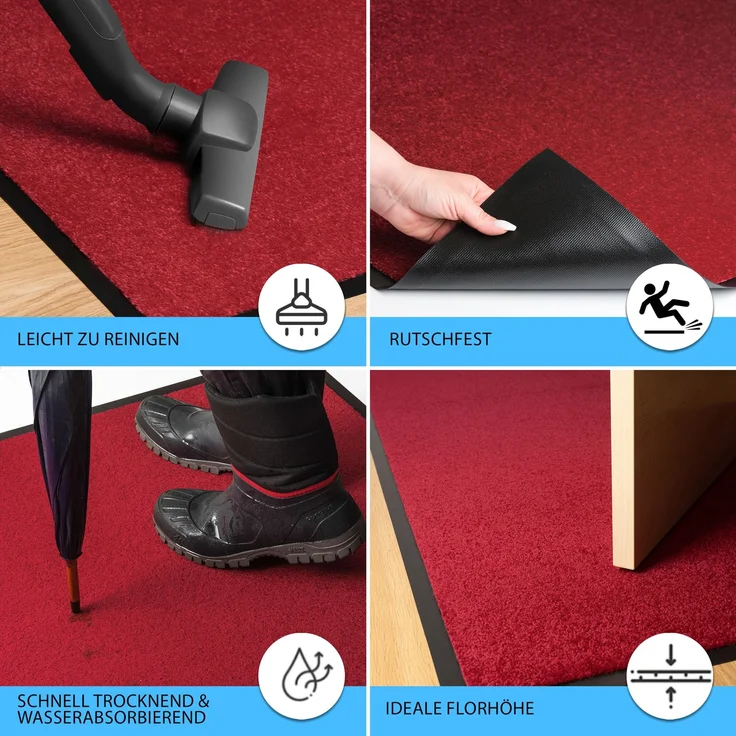 Furni24 Fußmatte - Rot, 90 x 150 cm – Bild 8