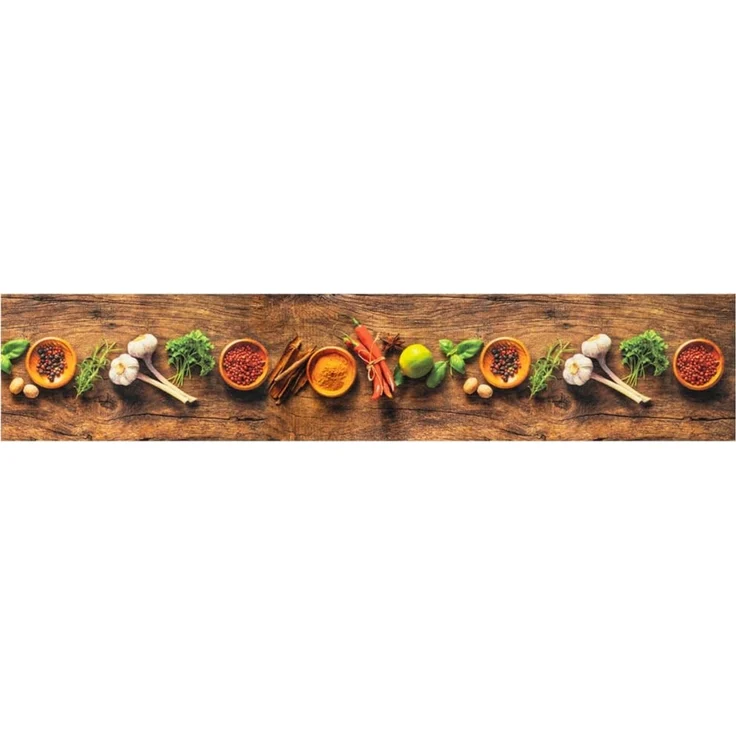 vidaXL Küchenteppich Waschbar Gewürze 60x300 cm Samt 4005607 – Bild 2
