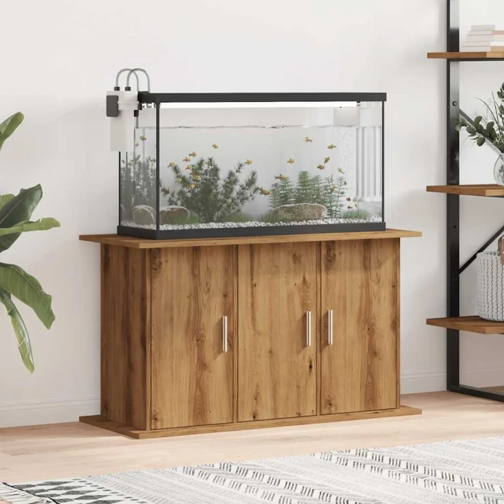 vidaXL Aquarienständer aus Holzwerkstoff in Artisan-Eiche, 101 x 41 x 58 cm – Bild 3