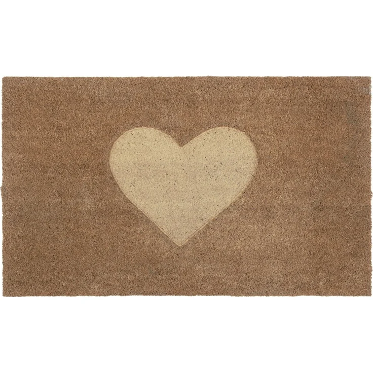 Ib Laursen - Fußmatte Türmatte Fußabtreter Herz Natur Kokos PVC 2804-00 – Bild 5