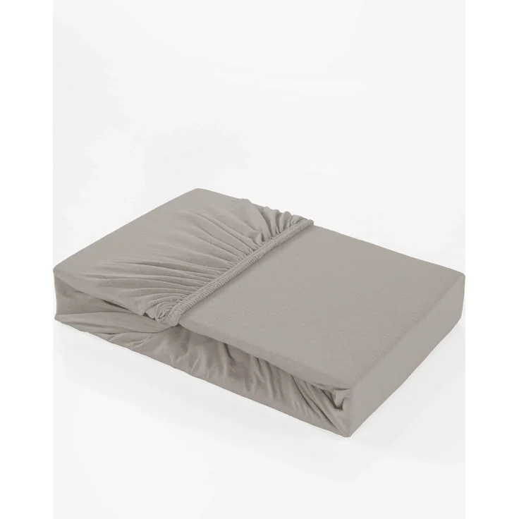 Jersey Spannbettlaken Baumwolle 200x200+30 cm, diverse Farben Beige