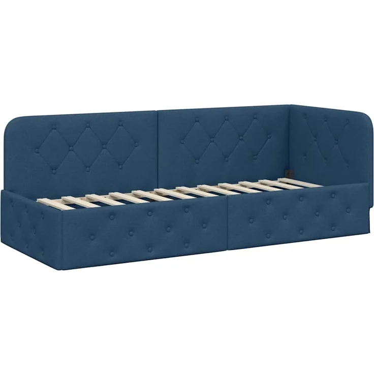 vidaXL Eckbettgestell Blau 80 x 200 cm Stoff 3394036 – Bild 5