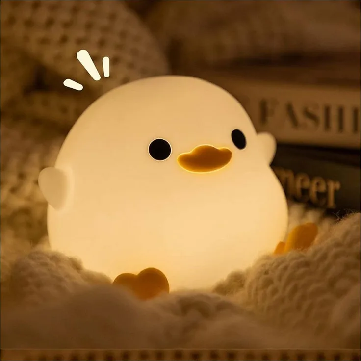 SinLaw LED Nachtlicht Enten Nachtlicht,Nachtlicht süße Tiere Silikon Kinder Nachtlicht, Dimmbar, Baby Tischlampe für Kinderzimmer Babyzimmer Deko