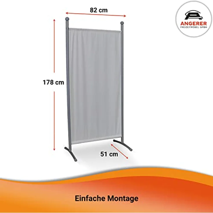 Angerer Freizeitmöbel GmbH Stellwand - Raumteiler & Raumtrenner Sichtschutz - Outdoor Paravent für Windschutz & Schatten auf Balkon (178x82 cm, Elfenbein) – Bild 3