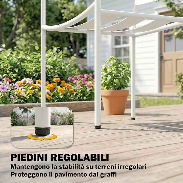 3-teiliges Bistrò-Set: Glastisch und 2 Stühle, weiße Gartenmöbel. – Bild 10