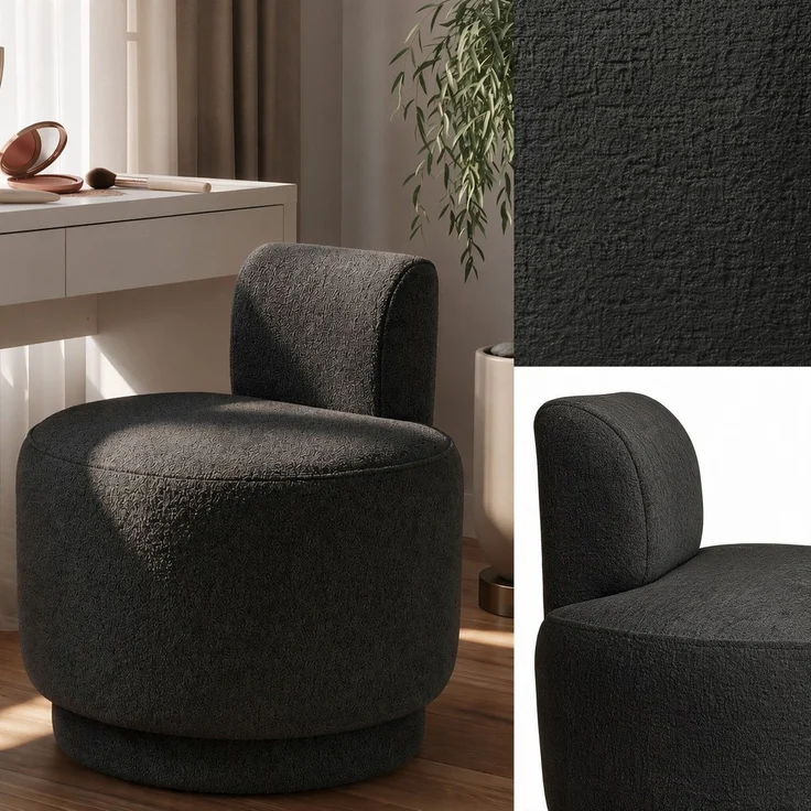 Hanah Home 'Guess - Dark Grey' Ohrensessel, Dunkelgrau, 51 x 63 x 63 cm – Bild 6