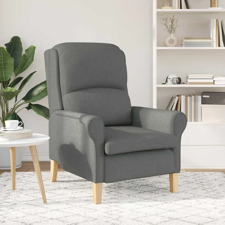 vidaXL Sessel Dunkelgrau 76 x 94 x 102 cm Stoff 42009841 – Bild 2