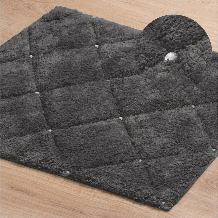 Eurofirany Teppich CHICK Eleganter Teppich Design Badematte Badeteppich Kristalle, dekorativer Bettvorleger 50x70 cm 60x90 cm Baumwolle – Bild 5