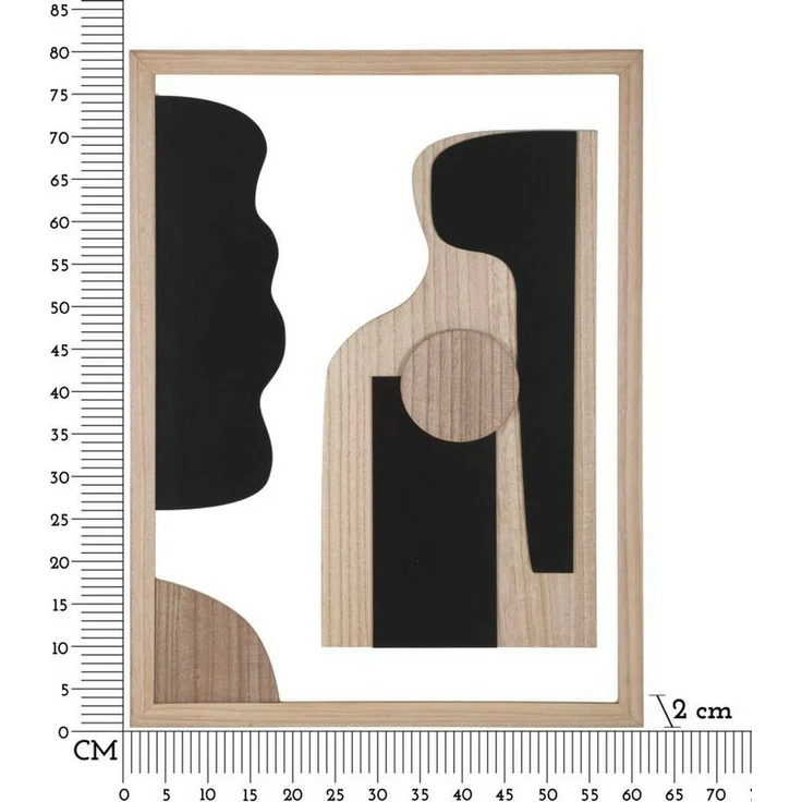 Dmora Dekorationspaneel Pistoletto, Künstlerisches Paneel, Ornamentales Paneel, Dekoratives Zubehör, 60x2 h80 cm, Bunt – Bild 3