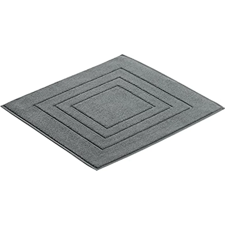 Vossen Badematte Feeling, graphit, 100% Baumwolle, strapazierfähig und für Fußbodenheizung geeignet – Bild 1