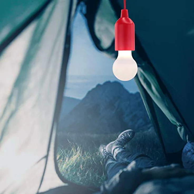 Ansmann HyCell Pull Light, tragbare LED Lampe in rot mit Zugschalter, warmweiß, inkl. AAA Batterien, ideal für Garten, Zelt, Camping und Dekoration – Bild 3