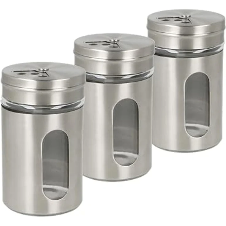 METALTEX 259851000 3er Set Gewürzstreuer Glas/Inox 100 ml – Bild 4