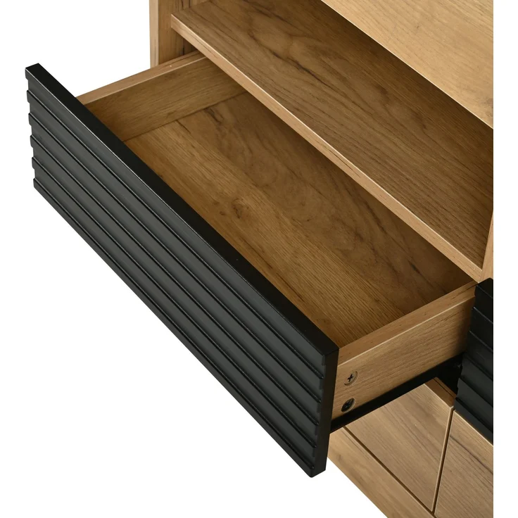 DESVIAE Sideboard Eiche aus MDF – 140x70x35 cm – 6 Schubladen, 1 Tür – Bild 6