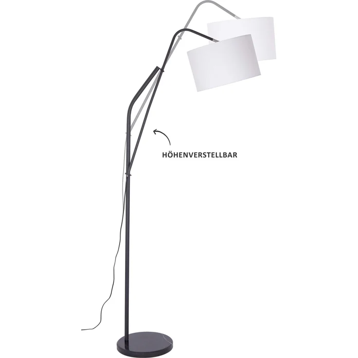NOWA Stehlampe Stehleuchte ALTO, Ein-/Ausschalter Fußschalter, ohne Leuchtmittel, frei wählbar, Stehlampe modern – Bild 4