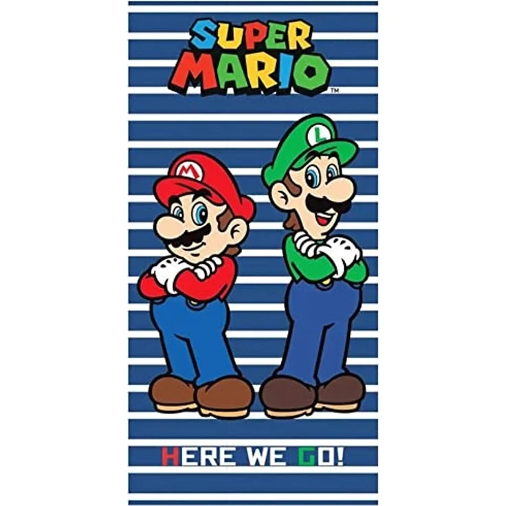 Super Mario Duschtuch Badetuch Strandtuch 70 x 140 cm / 100% Baumwolle – Bild 1