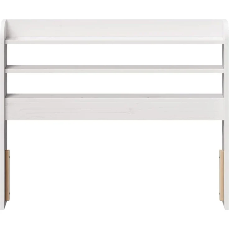 vidaXL Bett Kopfteil mit Ablagen Weiß 100 cm Massivholz Kiefer (1-tlg) – Bild 6