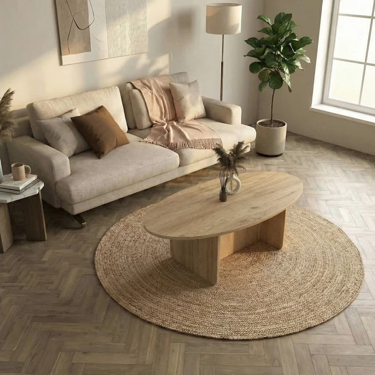 moebel17 Couchtisch Luminous Beige Grau Granitoptik 120x60 cm (Einzeltisch, 1-St, Einzelner Couchtisch), Mit Granitoptik – Bild 4