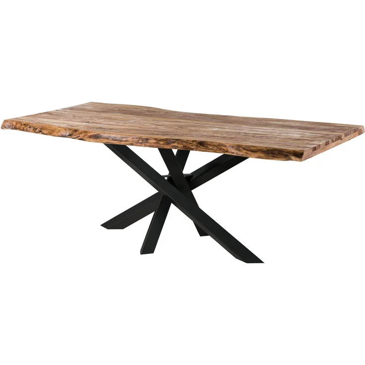 Baumtisch Sheesham 240x100x79 natur sandgestrahlt / Mikado-Beine anthrazit matt FREEFORM 5 – Bild 7