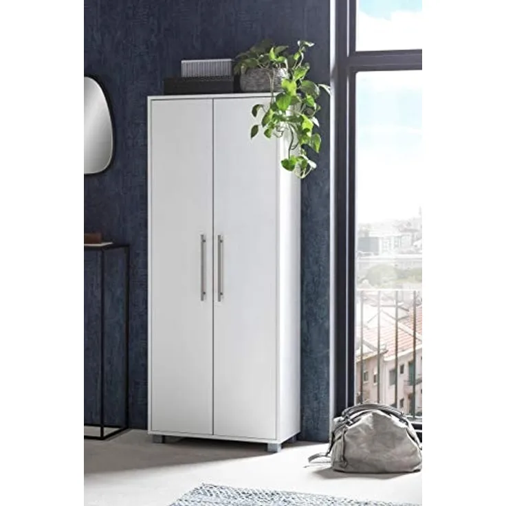 SCHILDMEYER Maxi Schuhschrank Schuhablage Schuhkommode Weiß 163,7 x 65,1 x 30 cm