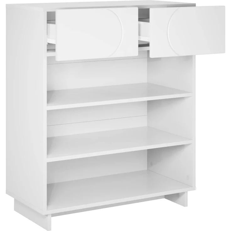 vidaXL Schuhschrank 73 x 38 x 87,5 cm Holzwerkstoff Weiß 8011657 – Bild 3