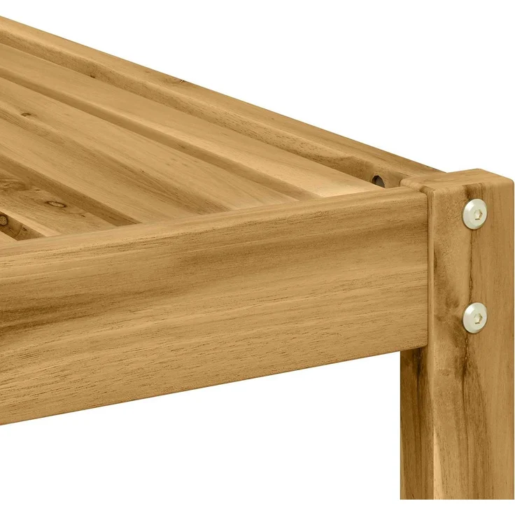 vidaXL Outdoor-Fußhocker Massivholz Akazie Weiß gewaschen 901530 – Bild 5