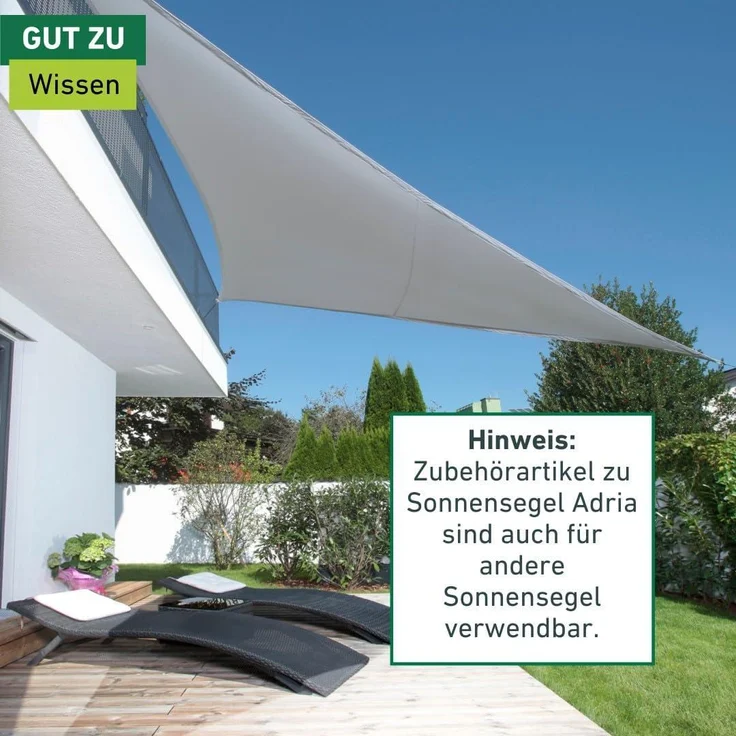 Seilzug-Set für Sonnensegel-Sonnentücher, Edelstahl – Bild 7