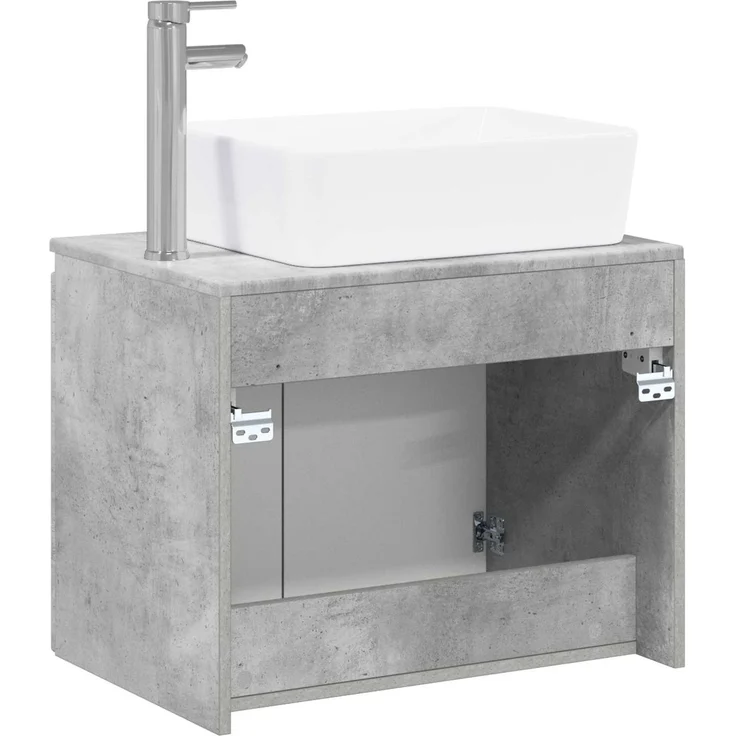 vidaXL Waschbeckenschrank Betongrau 62,5 x 44,5 x 80 cm Holzwerkstoff 3404333 – Bild 7