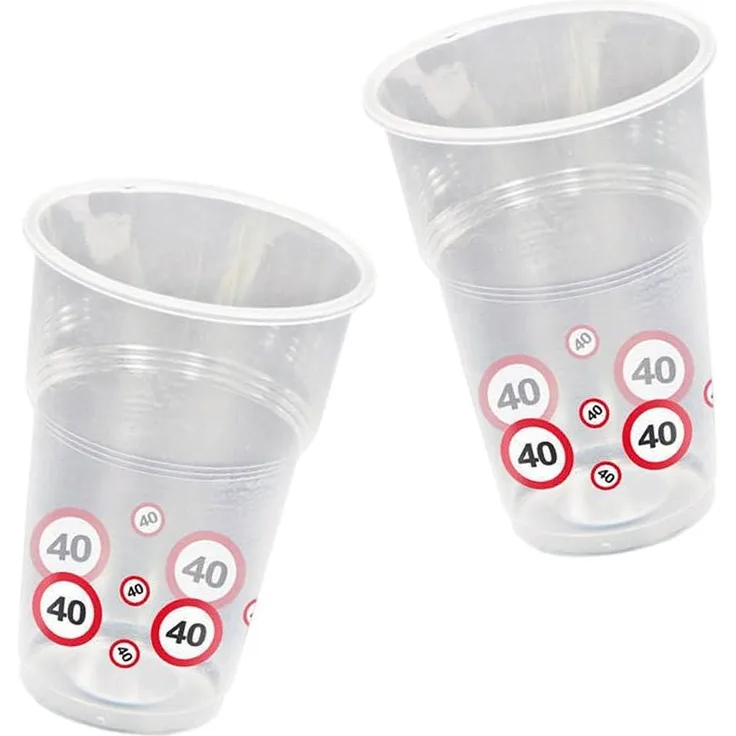 Becher mit Zahl 40