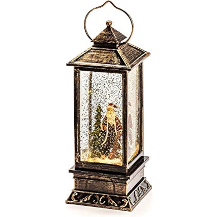 Konstsmide 2888-000 LED Schneelaterne mit Weihnachtsmann – Bild 2