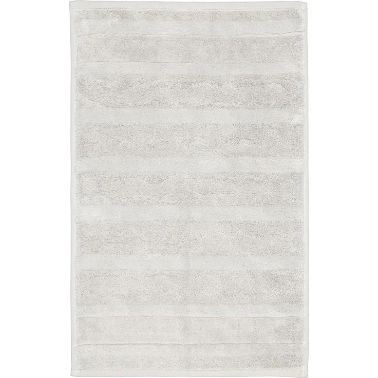 CAWÖ Gästetuch - Noblesse2, Walkfrottier, Velours-Streifen, Baumwolle, einfarbig Platin 30x50cm – Bild 2