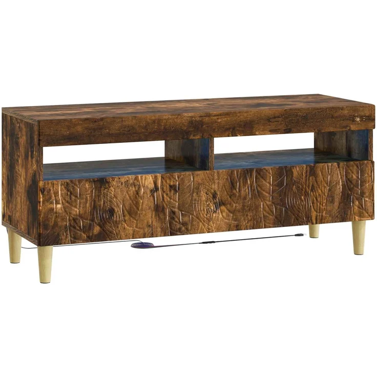 vidaXL 3-teiliges LED TV Regal DELFT Raucheiche Holzwerkstoff 3416764 – Bild 5