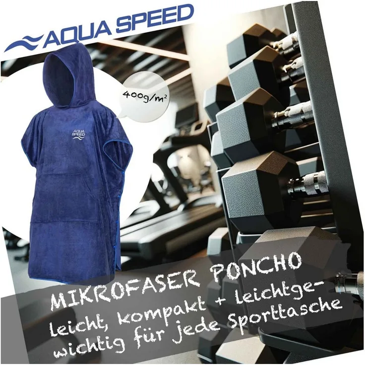 Aqua Speed Kapuzenhandtuch Praktischer Badeponcho für aktive Tage im Wasser und danach, (Größe XL 95 x 240 cm – Grammatur 400 g/m), Ideal für erholsame Pausen nach aktiven Einheiten im Wasser