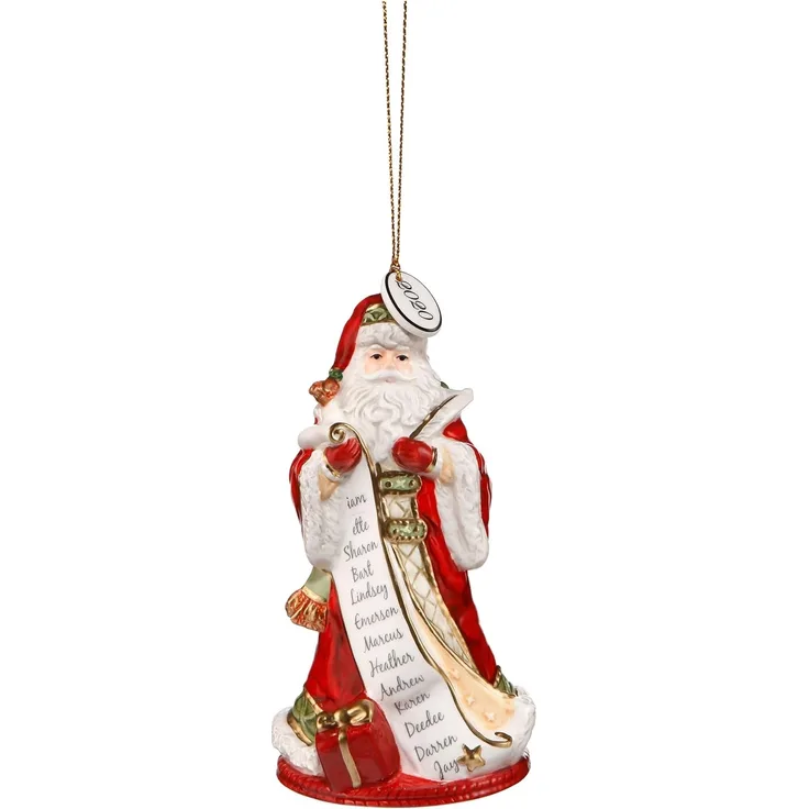 Goebel Figur Jahresglocke Santa 2020, Fitz & Floyd, Weihnachten, Steingut, Bunt, 51001321