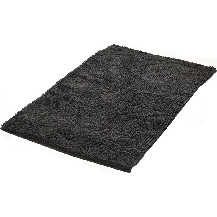 Ridder Badezimmerteppich 'Soft', dunkelgrau, 65 x 45 cm, rutschhemmend, waschbar, Oeko-Tex-zertifiziert, für Fußbodenheizung geeignet