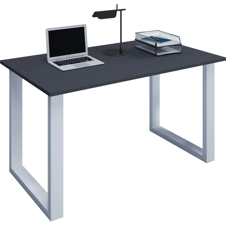 VCM Schreibtisch Lona 919614 Silber / Anthrazit H. 76 x B. 110 x T. 50 cm – Bild 1