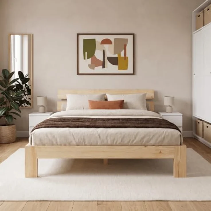 Bellamio 'Kavir' Bett, natur, 140x200 cm – Bild 6