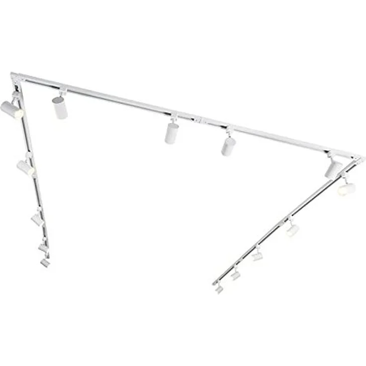 Qazqa Schienensystem-Sets Iconic jeana, ohne Leuchtmittel, GU10, Weiß, Modern, Stahl, Deckenstrahler 14-flammig – Bild 6