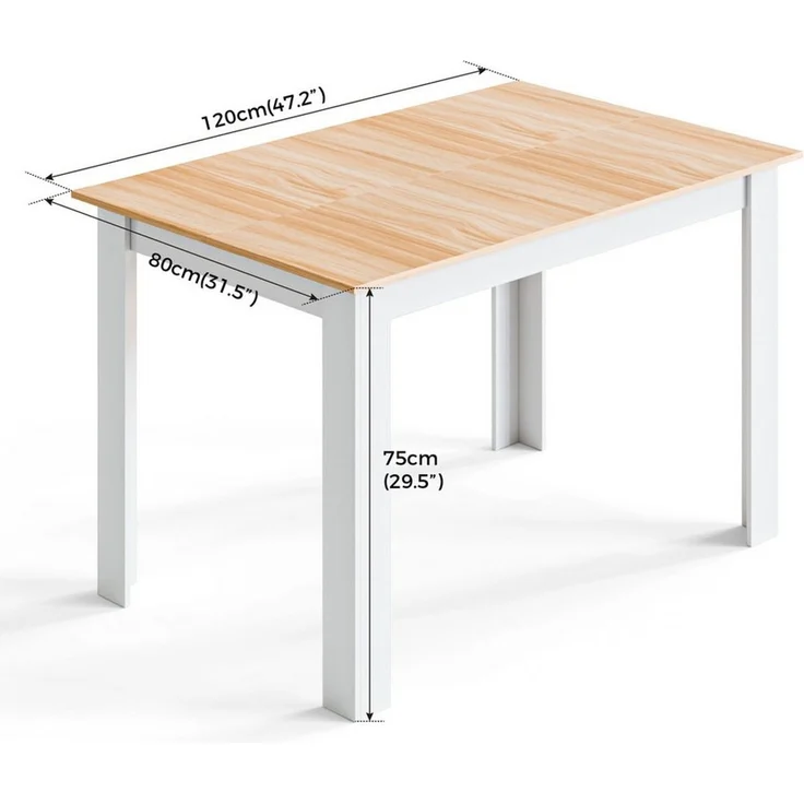 Mondeer Esstisch Esszimmertisch, Stilvoll und langlebig 138 x 90 x 75cm – Bild 3