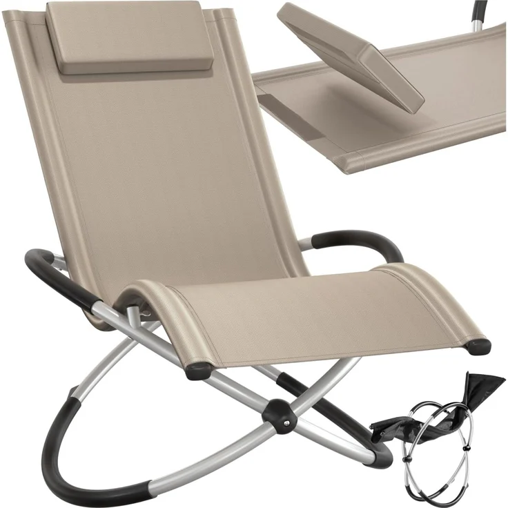 tectake Gartenliege Sonnenliege, 1, 1 St, 1tlg, mit Textilene – Bild 1