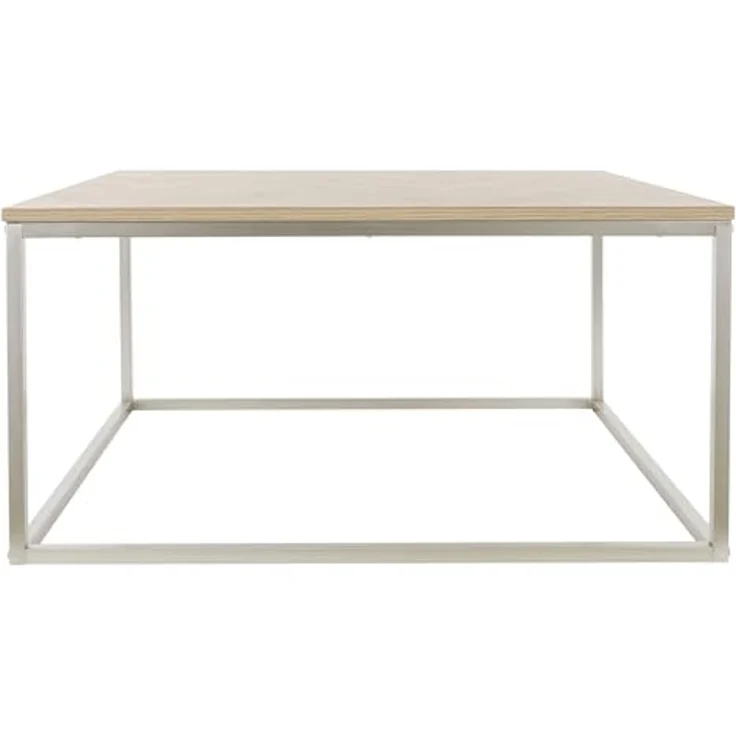 ML-DESIGN Couchtisch Wohnzimmertisch moderner Dekotisch Design Beistelltisch für Wohnräume, Sofatisch Fischgrätenmuster laminierte Spannplatte / Stahl, Eiche – Bild 4