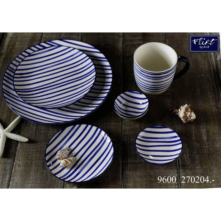 Dip-Schale flach 10cm Streifen Seaside