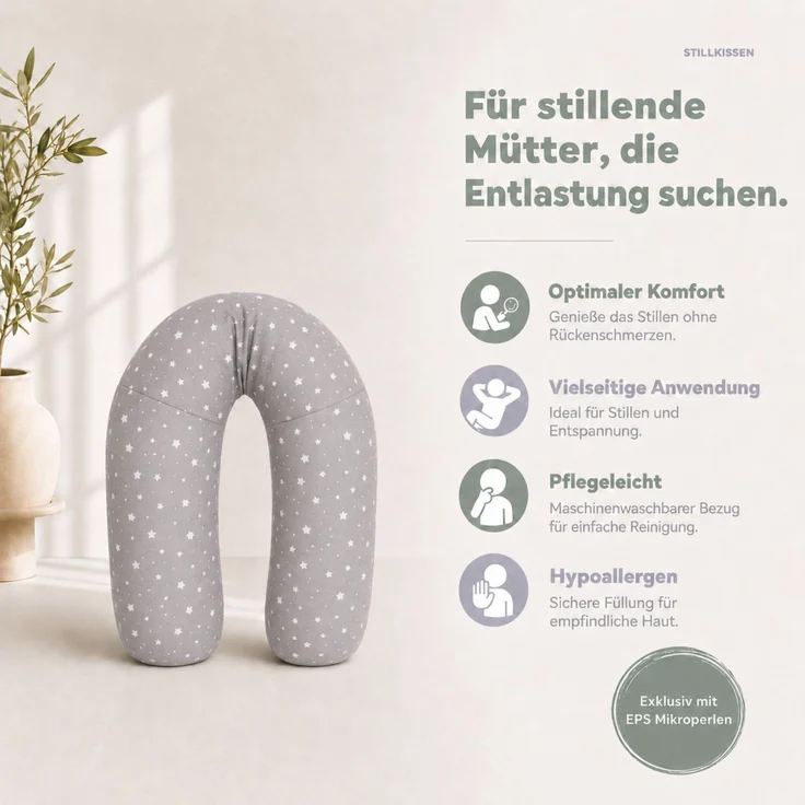 Fillikid Stillkissen Stillkissen EPS Mikroperlen 190 cm Exklusiv – Bild 10