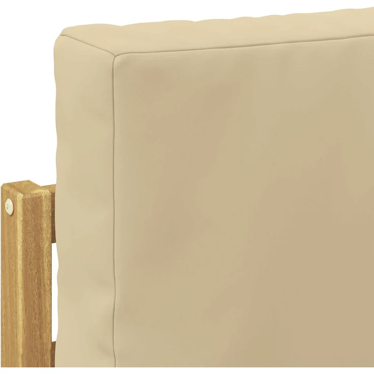 vidaXL Outdoor-Sofagarnitur mit Kissen 4 Stück Weiß Massivholz Akazie 3392468 – Bild 6