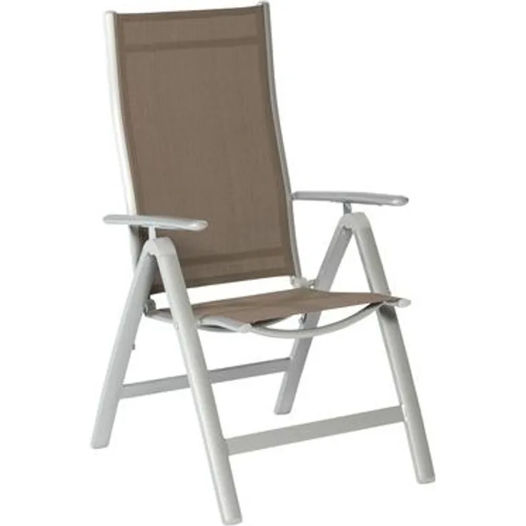 Carrara Gartensessel, klappbar, silbertaupe, 2er Set