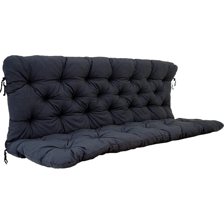 Chicreat Bankkissen mit Rückenteil 150 x 98 x 8 cm, Dunkelgrau – Bild 1