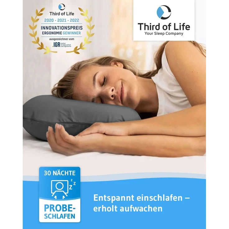 Third of Life Seitenschläferkissenbezug ACAMAR Baumwoll-Kissenbezug Einzelpack – Bild 6