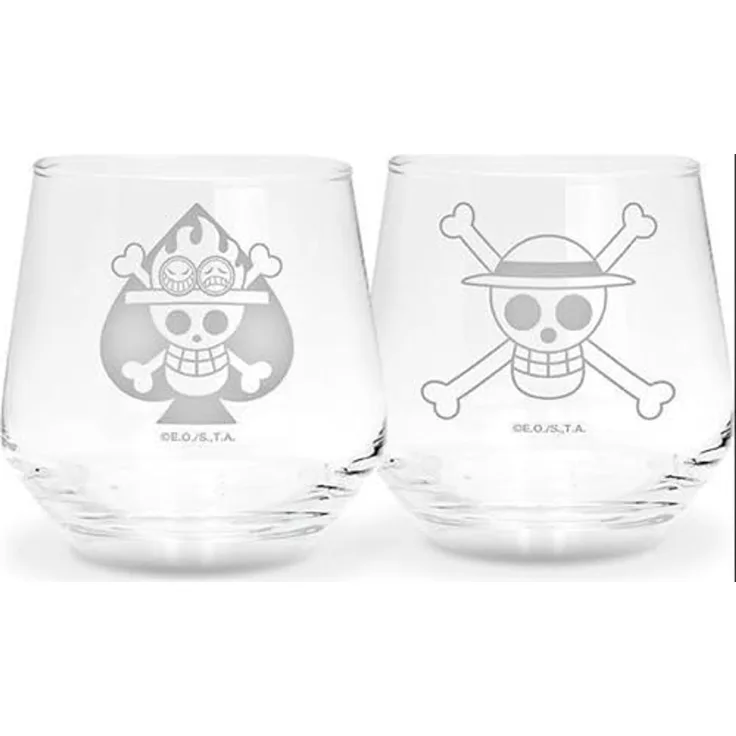 ABYstyle Tasse 2 Glass Set Luffy & Ace Europe