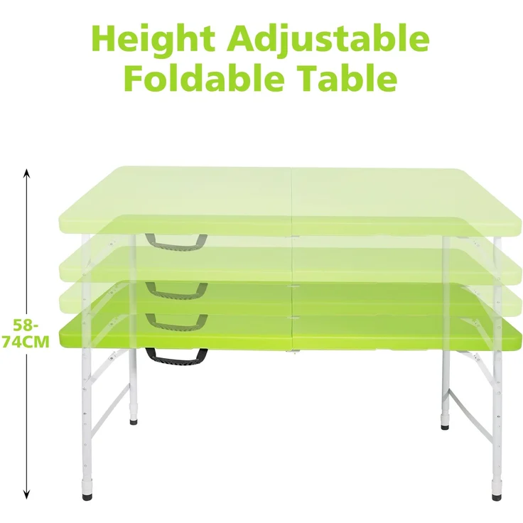Abrihome Gartentisch 25 cm höhenverstellbar mit 135 kg Tragkraft, Grün, 74x61x125 cm – Bild 7
