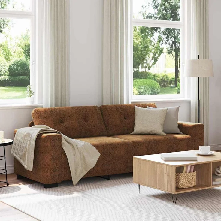 vidaXL 3-Sitzer-Sofa Braun 180 cm Kunstleder 4105144 – Bild 1