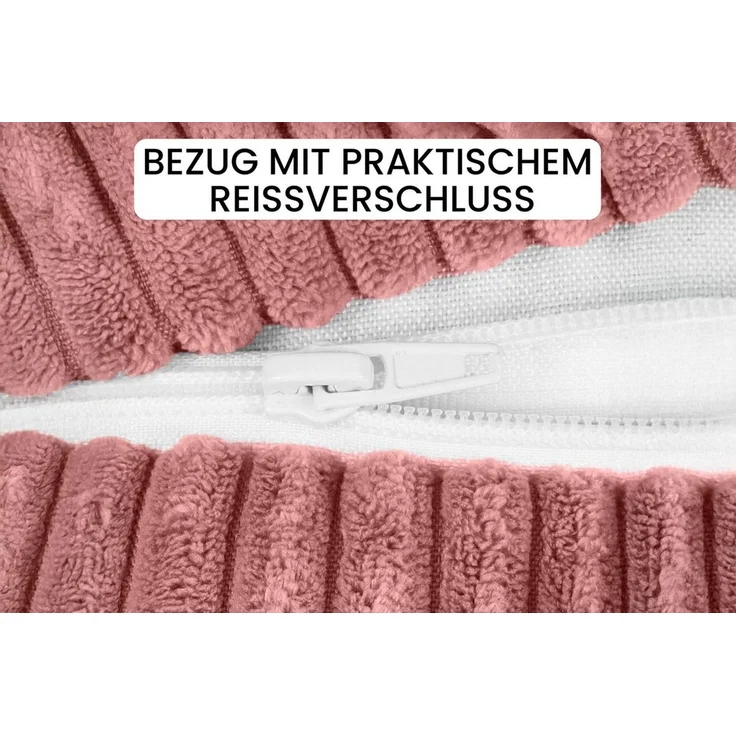 Amilian Nackenrollenbezug 15x40 cm - Ersatzbezug für Nackenrolle, Bettrolle, Kissenrolle, waschbarer Bezug mit verdecktem Zip für leichtes Abnehmen. – Bild 2